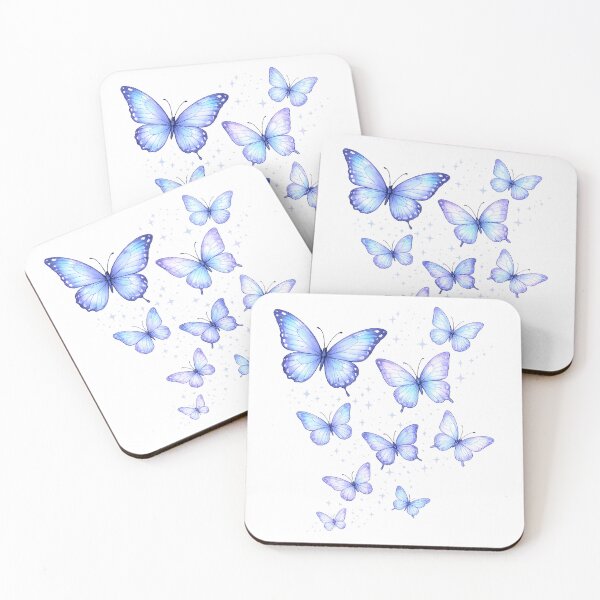 Item preview, Blue Butterflies Aesthetic – Soft Pastel Butterfly Design designed and sold by Mats2208.