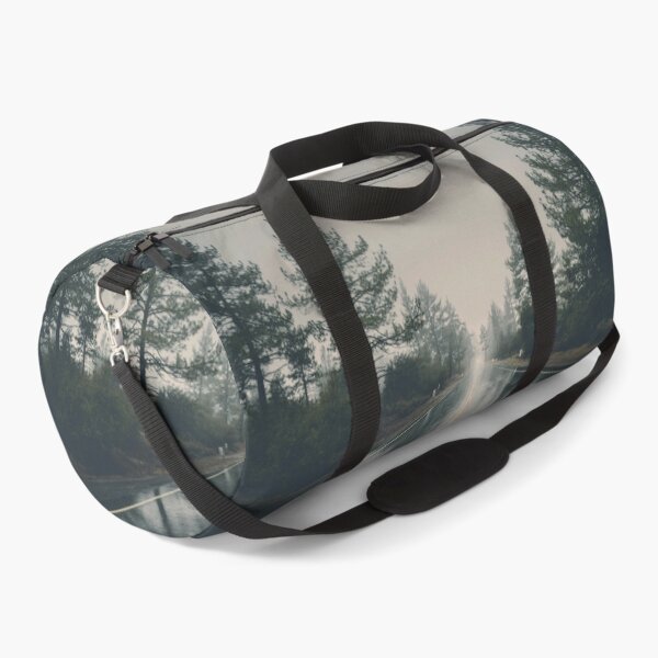 Item preview, Lonely road in the fog – Melancholy forest landscape in the rain designed and sold by Mauswohn.