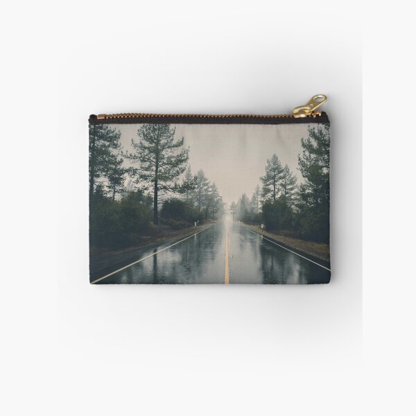 Item preview, Lonely road in the fog – Melancholy forest landscape in the rain designed and sold by Mauswohn.