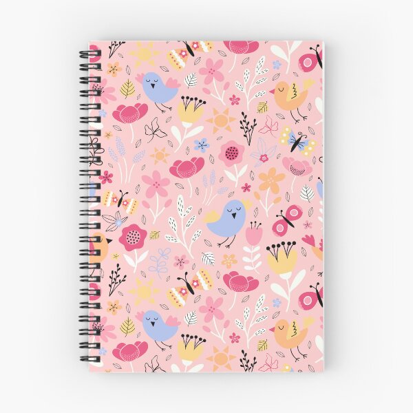 Item preview, Bright spring birds florals butterflies cottagecore pink designed and sold by Nicola-Rowe.