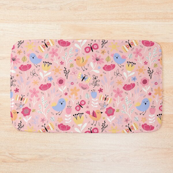 Item preview, Bright spring birds florals butterflies cottagecore pink designed and sold by Nicola-Rowe.