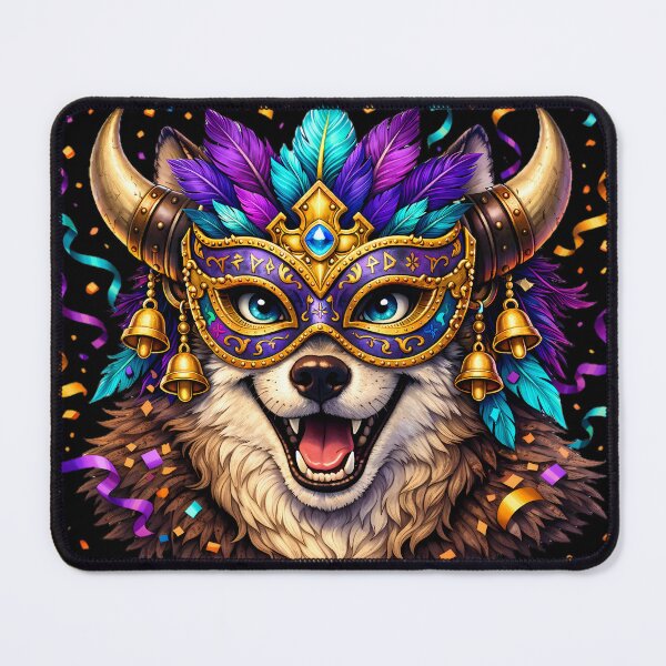 Item preview, Viking Wolf Carnival Mask – Nordic Party Illustration designed and sold by NorseDrip.