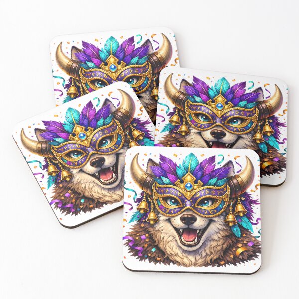 Item preview, Viking Wolf Carnival Mask – Nordic Party Illustration designed and sold by NorseDrip.