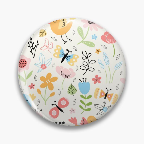 Item preview, Bright Spring birds florals butterflies cottagecore lemon designed and sold by Nicola-Rowe.