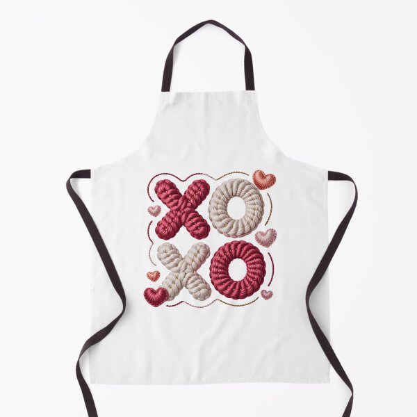 Item preview, XOXO Yarn Letters - Romantic Crochet Text with Hearts Valentine Design designed and sold by Pro AguiZoul Art.