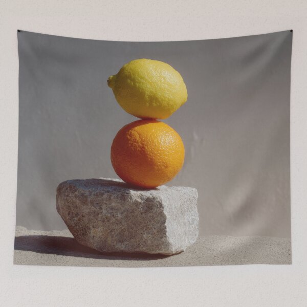 Item preview, Fruits balanced on a rock designed and sold by anytka.