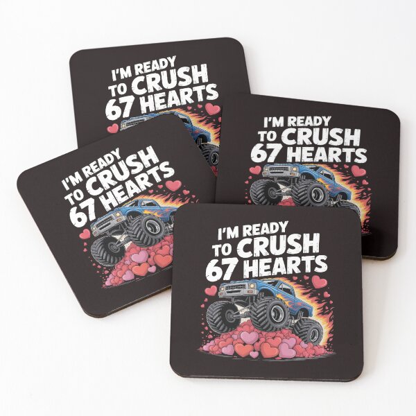 Item preview, I`m ready To Crush 67 Hearts – Monster Truck Valentines Day for Boys designed and sold by Redgiant87x.