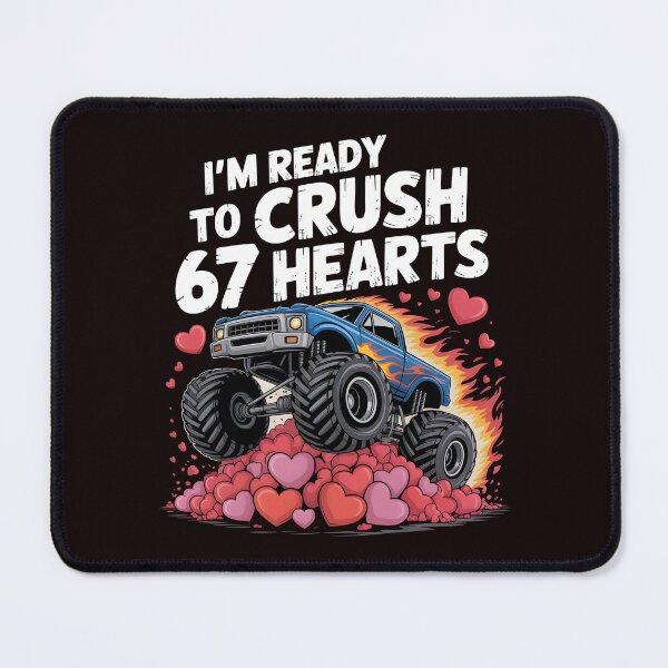 Item preview, I`m ready To Crush 67 Hearts – Monster Truck Valentines Day for Boys designed and sold by Redgiant87x.