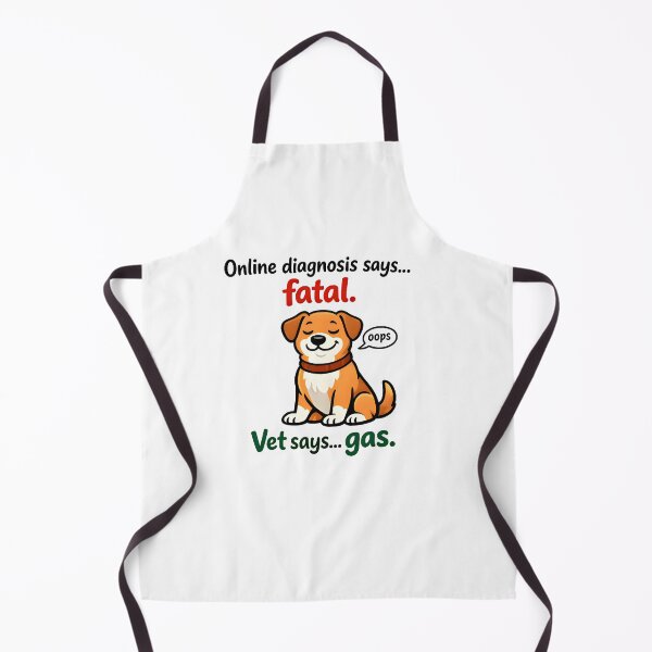 Item preview, Online Diagnosis Says Fatal – Funny Veterinary Dog Humor Design designed and sold by Bettybee00.