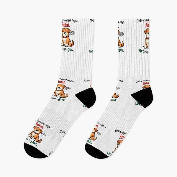 Item preview, Online Diagnosis Says Fatal – Funny Veterinary Dog Humor Design designed and sold by Bettybee00.