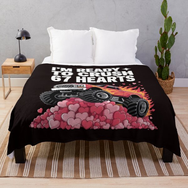 Item preview, I`m ready To Crush 67 Hearts – Fun Monster Truck Boys Valentine Design designed and sold by Redgiant87x.