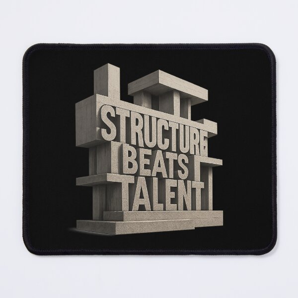Item preview, Structure Beats Talent - Brutalist Typography Architecture designed and sold by MKreative Studio.