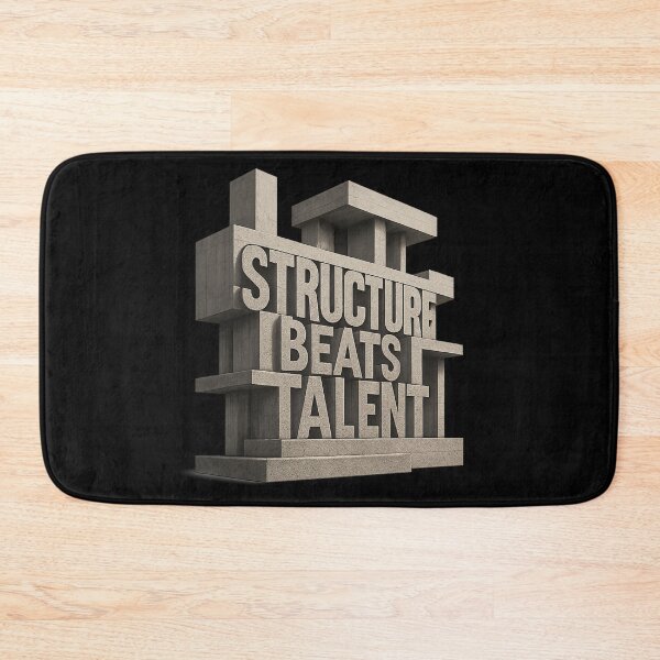 Item preview, Structure Beats Talent - Brutalist Typography Architecture designed and sold by MKreative Studio.