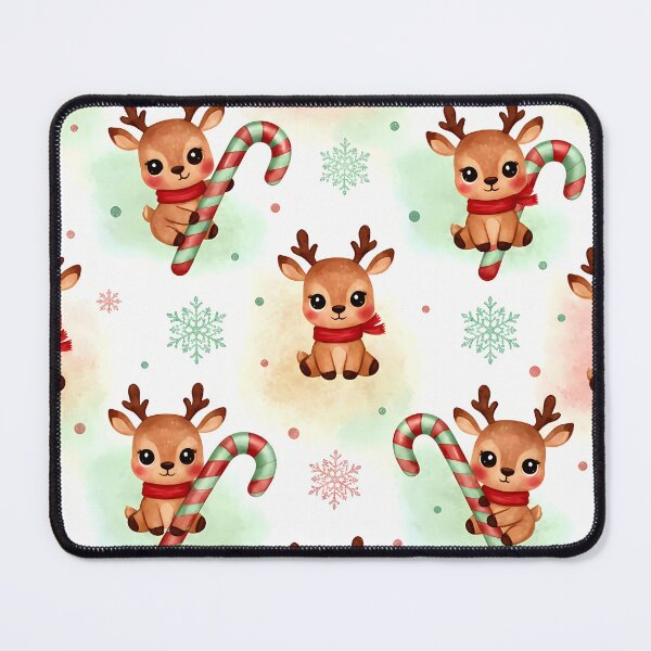 Item preview, Candy Cane Reindeer – Whimsical Holiday Pattern designed and sold by meesub.
