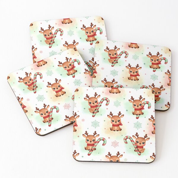 Item preview, Candy Cane Reindeer – Whimsical Holiday Pattern designed and sold by meesub.