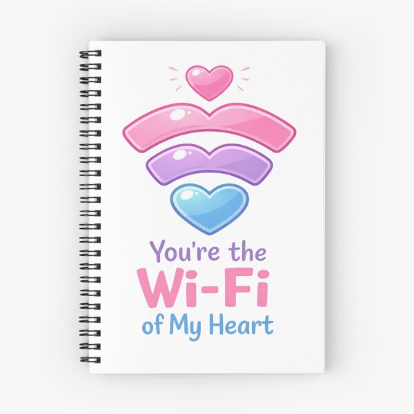 Aperçu de l'œuvre Le Wi-Fi de mon cœur – Une Saint-Valentin technologique et humoristique créée et vendue par MagicMicki.