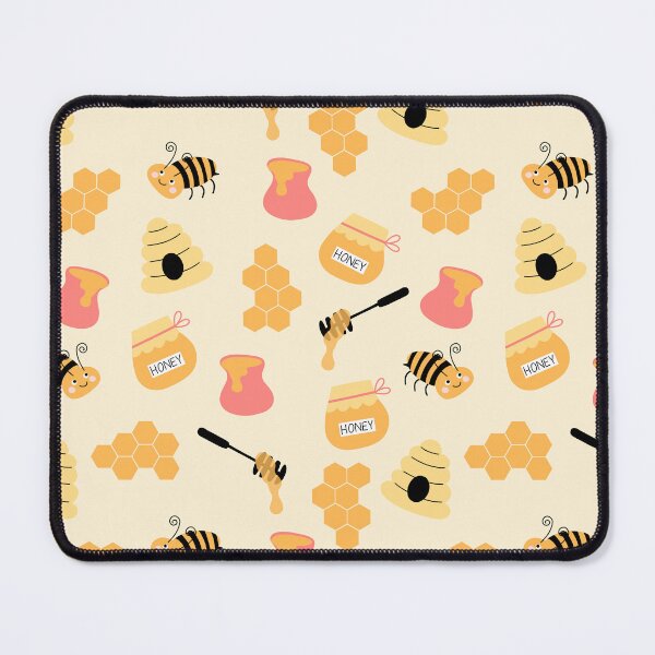 Item preview, Spring bees honey jar drizzle honeycomb yellow gold designed and sold by Nicola-Rowe.