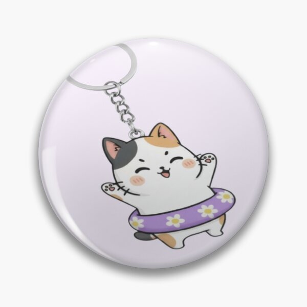 Item preview, Hanging Keyring – Cute Floating Cat Illustration designed and sold by HNstory.