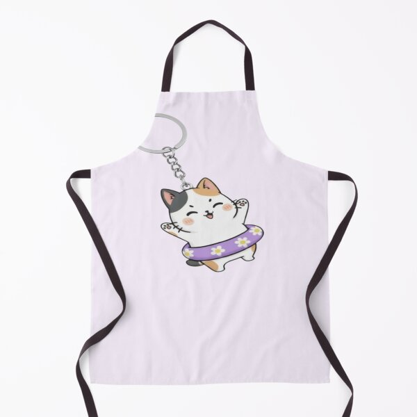 Item preview, Hanging Keyring – Cute Floating Cat Illustration designed and sold by HNstory.