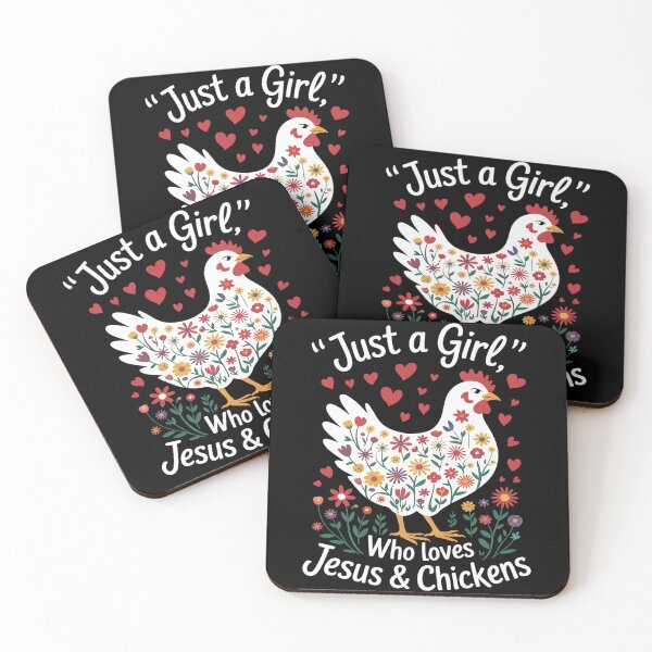 Item preview, Just a Girl Who Loves Jesus and Chickens Whisperer Women  designed and sold by MarryIsMonth.