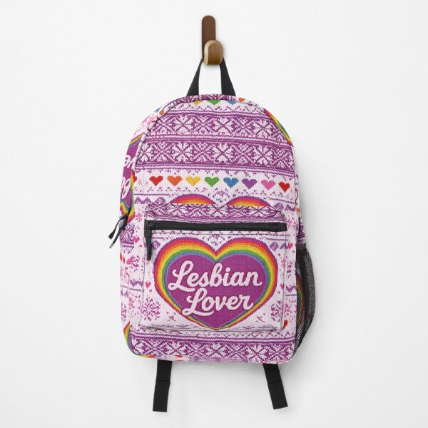 Item preview, Lesbian Lover Pride – Retro knitting pattern with rainbow heart designed and sold by Mauswohn.