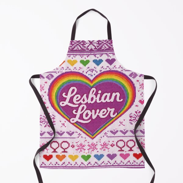 Item preview, Lesbian Lover Pride – Retro knitting pattern with rainbow heart designed and sold by Mauswohn.