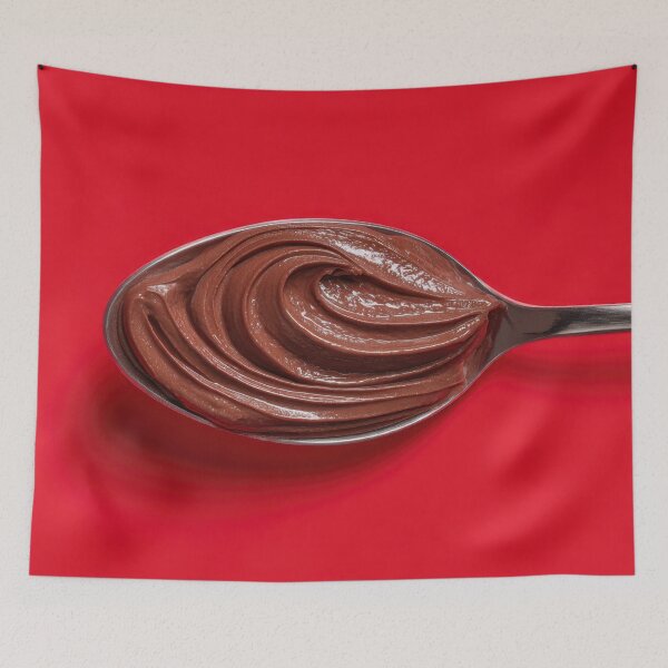 Item preview, Chocolate spread on metal spoon designed and sold by anytka.