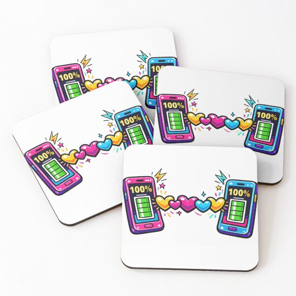Item preview, Battery 100% Love – Cute Neon Tech Valentine Illustration designed and sold by MagicMicki.
