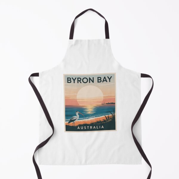 Item preview, Byron Bay Australia Vintage Coastal Bird Sunset Poster designed and sold by CircinusStore.