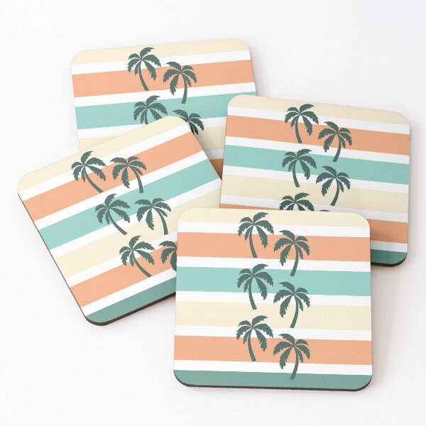 Item preview, Pattern of Palm Silhouettes on a Retro Background | Summer designed and sold by UnhingedBird.