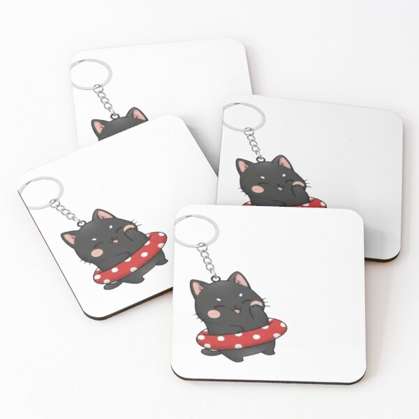 Item preview, Hanging Keyring – Cute Floating Cat Illustration designed and sold by HNstory.