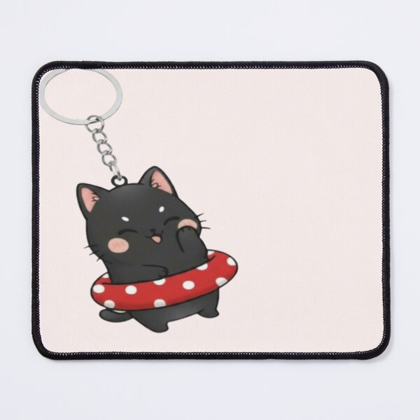 Item preview, Hanging Keyring – Cute Floating Cat Illustration designed and sold by HNstory.