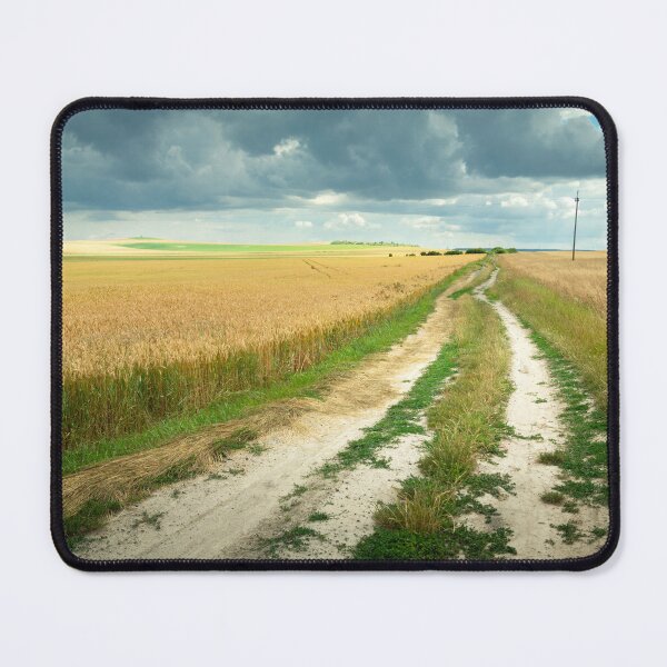 Item preview, A dirt road into a grain field with a cloudy sky designed and sold by Darekb22.