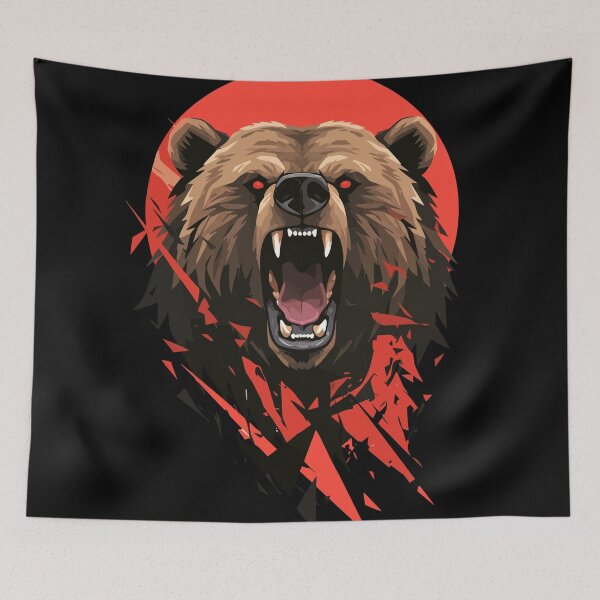 Item preview, The Roaring Crimson Grizzly designed and sold by ifundesign.
