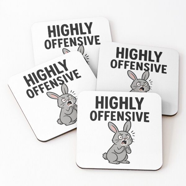 Item preview, Highly Offensive – Offended Bunny Sarcastic Humor Design designed and sold by storelibertys.