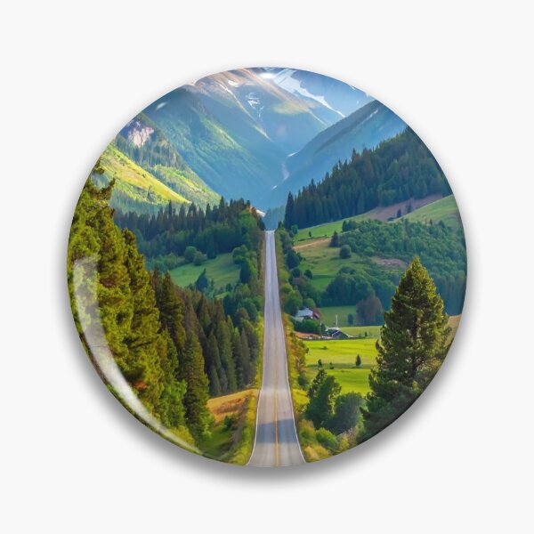 Item preview, Scenic Mountain Road Landscape designed and sold by Partoon-dp.