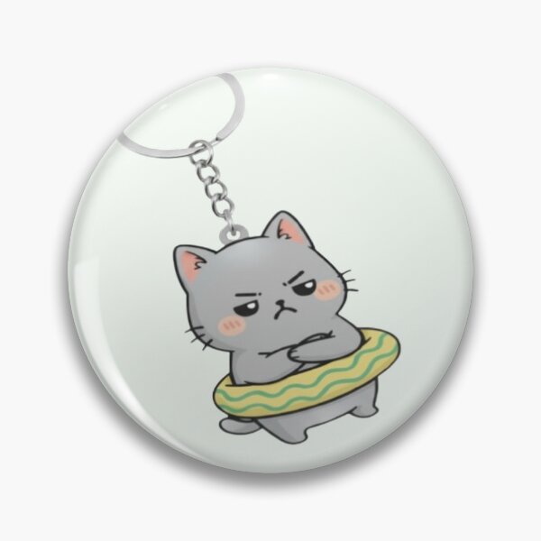 Item preview, Hanging Keyring – Cute Floating Cat Illustration designed and sold by HNstory.