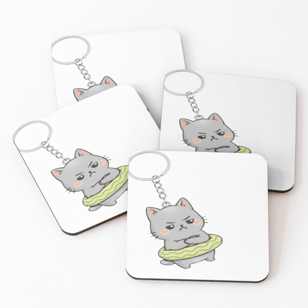 Item preview, Hanging Keyring – Cute Floating Cat Illustration designed and sold by HNstory.
