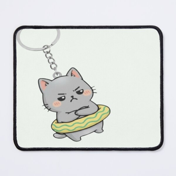 Item preview, Hanging Keyring – Cute Floating Cat Illustration designed and sold by HNstory.