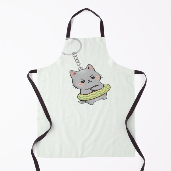 Item preview, Hanging Keyring – Cute Floating Cat Illustration designed and sold by HNstory.
