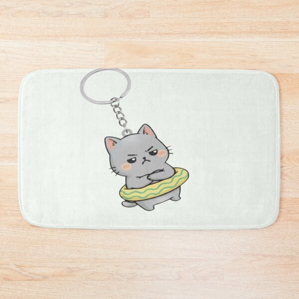 Item preview, Hanging Keyring – Cute Floating Cat Illustration designed and sold by HNstory.
