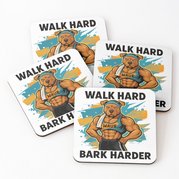 Item preview, Dog - Walk Hard Bark Harder Fitness Design designed and sold by ChillModeOn.