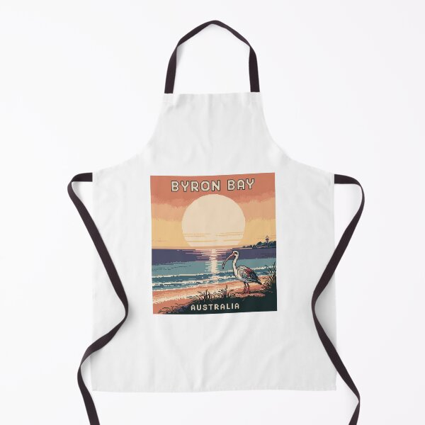 Item preview, Byron Bay Australia Pixel Art Sunset Bird Poster designed and sold by CircinusStore.
