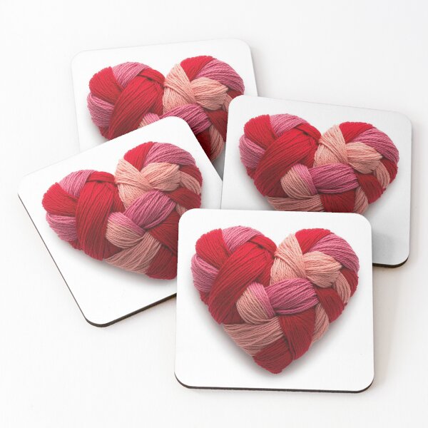 Item preview, Heart-Shaped Yarn Art for Apparel designed and sold by Wonderful Designs.