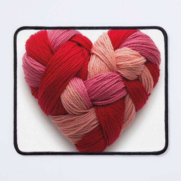 Item preview, Heart-Shaped Yarn Art for Apparel designed and sold by Wonderful Designs.