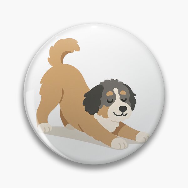 Item preview, Downward Facing Dog Yoga - Cute Aussie Doodle Stretching designed and sold by Balasan.