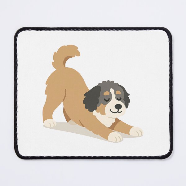 Item preview, Downward Facing Dog Yoga - Cute Aussie Doodle Stretching designed and sold by Balasan.