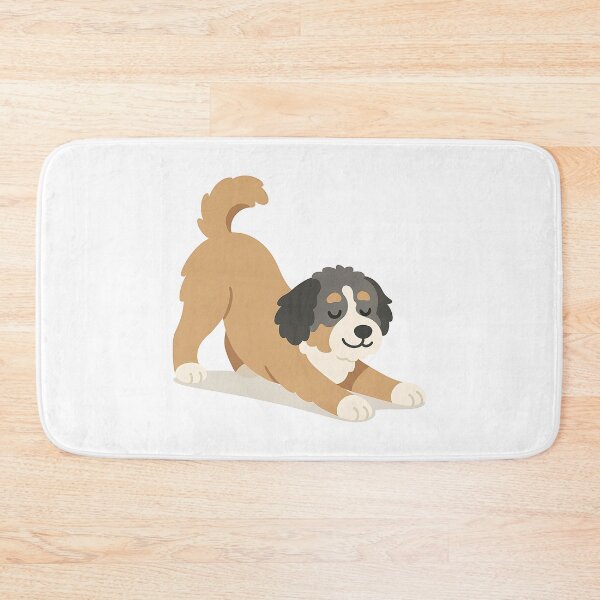 Item preview, Downward Facing Dog Yoga - Cute Aussie Doodle Stretching designed and sold by Balasan.