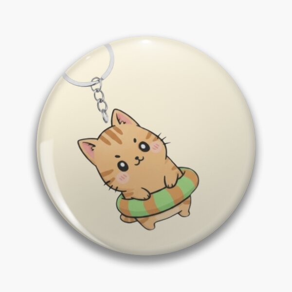 Item preview, Hanging Keyring – Cute Floating Cat Illustration designed and sold by HNstory.