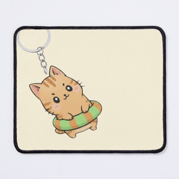 Item preview, Hanging Keyring – Cute Floating Cat Illustration designed and sold by HNstory.